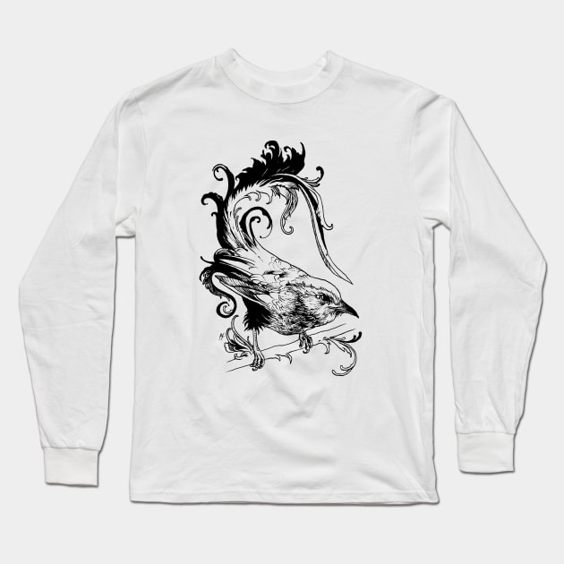 Bird Long Sleeve T-Shirt by rottenfantom